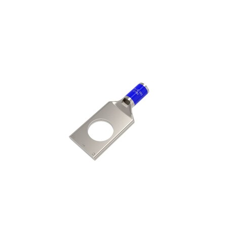 Burndy Copper Compression Lug, 1 Hole w/ Inspection Window, 6 AWG, 1/2" Stud, YA6CL6